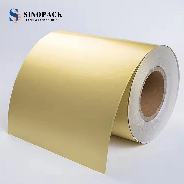 Zlatni poliesterski materijal naljepnice u velikoj veličini